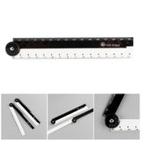 Folding Ruler Black And White Simple Graphic Primary Creative Birthday School Gift Stationery Drawing Student School Supply 1pcs