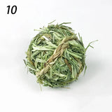 10 Styles 7CM Chewing Braided Ball Guinea Pig Rabbit Hamster Small Animal Play Pet Interactive Chew Toy Natural Grass Ball