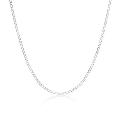 Collar de plata de ley 925 para hombre, venta al por mayor, 2/4/6/8/10/12 mm, cadena de 40-75 cm, cierre de langosta, joyería de compromiso para hombre, niño y mujer.