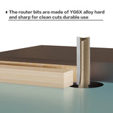 6mm Shank CNC Straight Bit Flush Trim Single Double Flute Router Bit Tungsten Carbide Milling Cutter Woodworking Tools