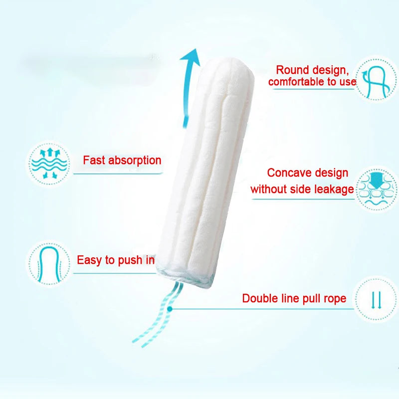 16 tampones menstruales de algodón regular de alta absorción, cómodos y protegen la menstruación. Cuidado femenino.