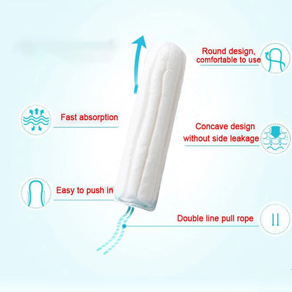 16 tampones menstruales de algodón regular de alta absorción, cómodos y protegen la menstruación. Cuidado femenino.