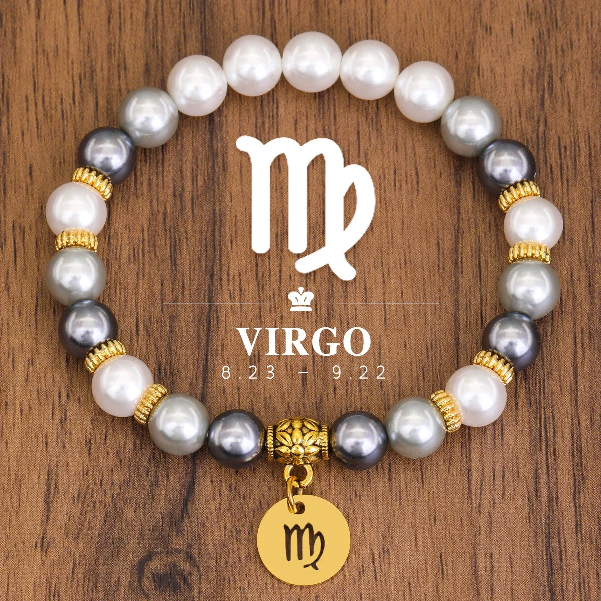 12 constelações pulseira de aço inoxidável pingente taurus capricórnio escorpião libra concha contas acessórios pulseira feminina presente