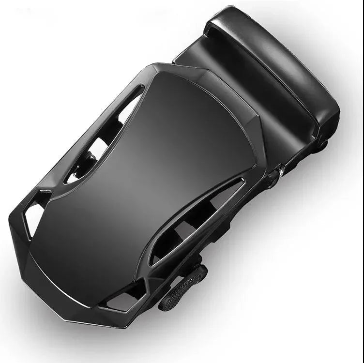 Men's Leather Belt Buckle Single Knot Casual Cross-border Style 4.0 Automatic Width 3.5cm