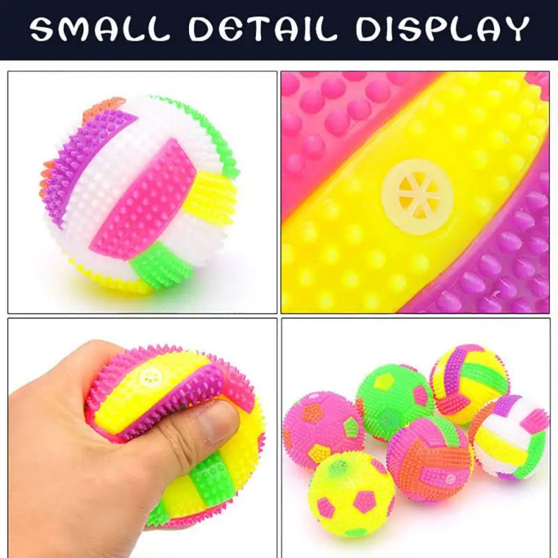 Juguete interactivo con luz LED para perros, pelota masticable para cachorros, juguete molar con luz de color para gatos y perros pequeños.