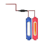 1 Piece 1 To 2 Vehicle Warning Flash Lamp 12V COB Red Blue Strobe Lights For Car Moto Bike Grille Decor Atmosphere Lighting