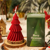 2026 8X5cm Christmas Tree Soy Wax Desktop Ornaments Home Decoration Creative Souvenirs Cyclone Shape Aromatherapy Candles Gifts