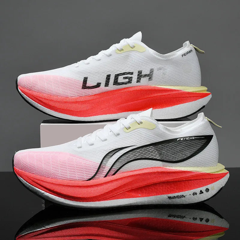 Marathon Cushion Carbon Plate Sports Running Shoes Men Breathable Lightweight Women Comfortable Nonskid Speciality Sneakers 45