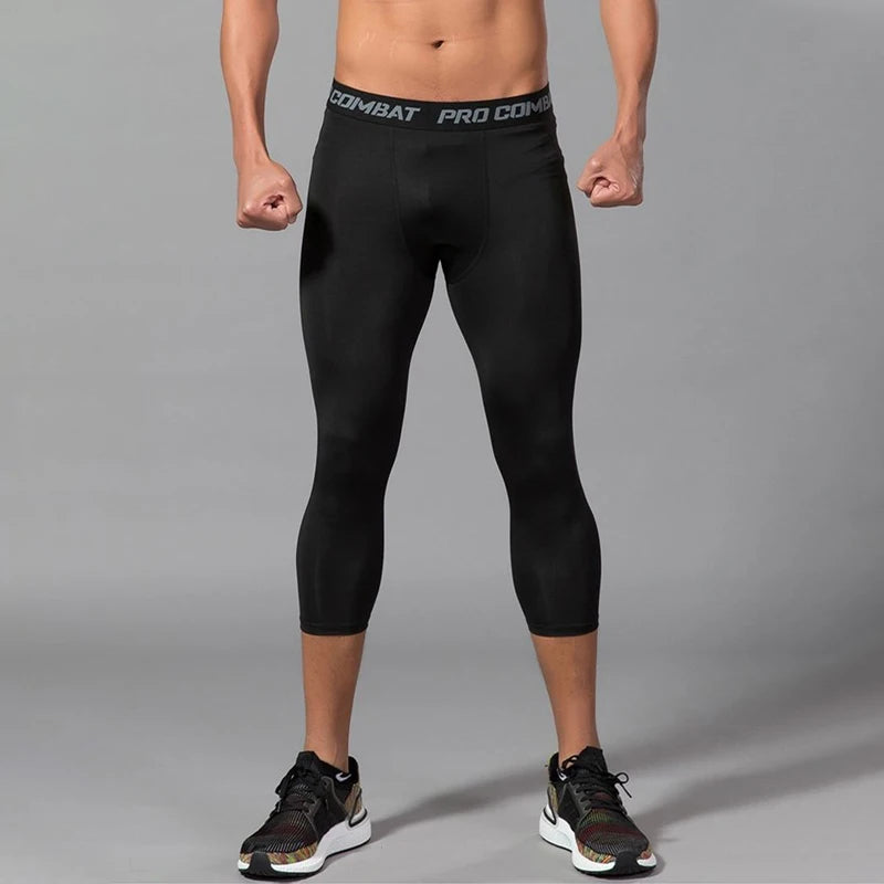 Pantalones de compresión para hombre, mallas frescas y secas, mallas deportivas para correr, pantalones cortos deportivos para entrenamiento