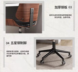 Silla de ordenador italiana de madera maciza, ligera y de lujo, ideal para el hogar, ideal para estudios de larga duración, giratoria y elevable, ideal para reuniones y oficinas.