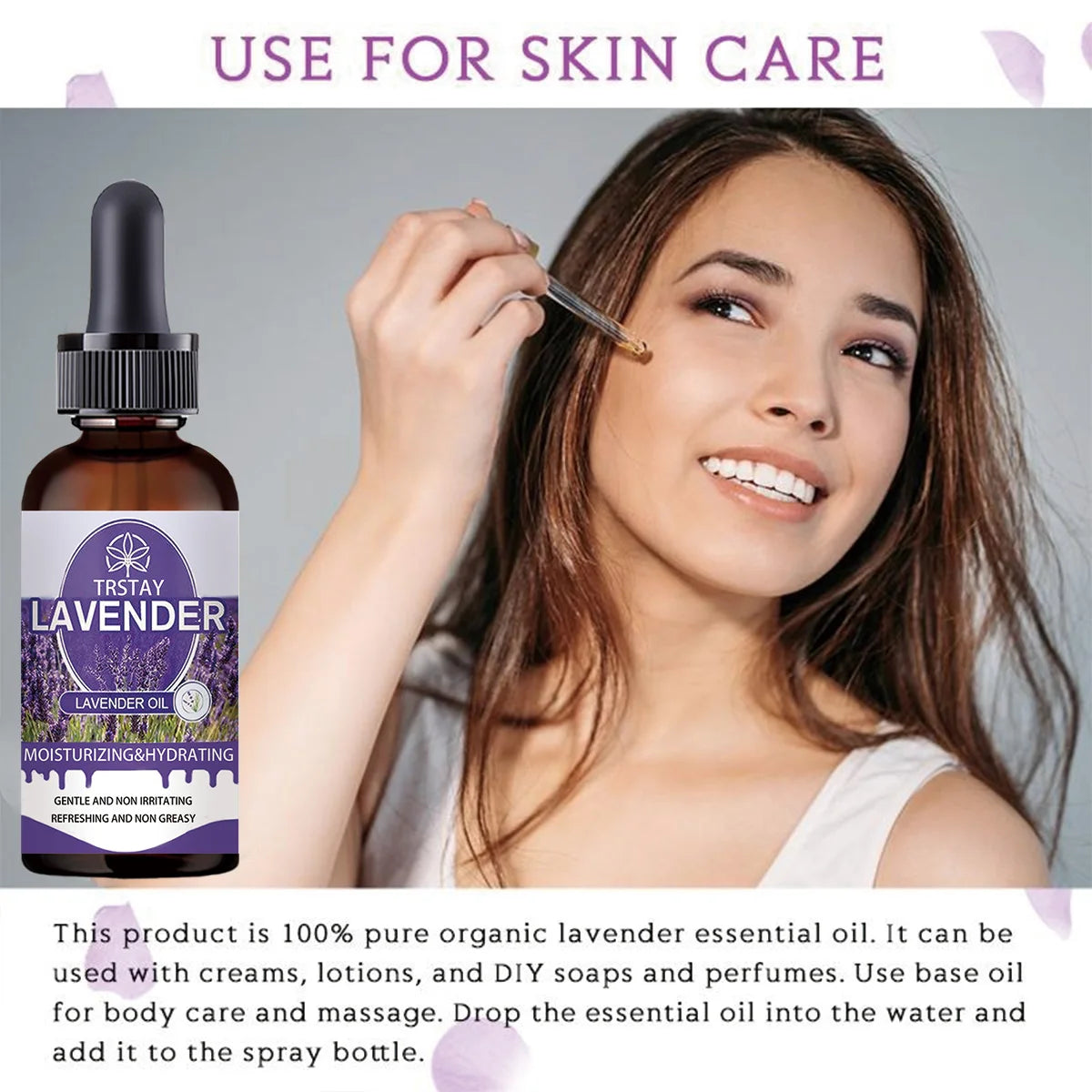 The Latest Pure Natural Plant Essential Oil Rose Lavender Massage Essential Oil Protects The Skin Fresh Air Relieves Stress