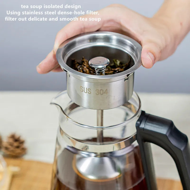 Teteras Hervidor eléctrico Hervidor de agua de vidrio Cafetera térmica inteligente Hervidor de agua de 220 V Electrodomésticos de cocina Infusor de té