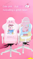 Cute Cartoon Gaming Chair Computer Office Chair Home Reclining Lift Comfortable Student Dormitory Swivel Chair Nylon Feet