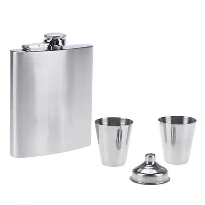 8oz Outdoors Portable Pocket Hip Flask Stainless Steel Whiskey Flask Drink Alcohol Container Gift Box Vodka Drinking Bottle Tools