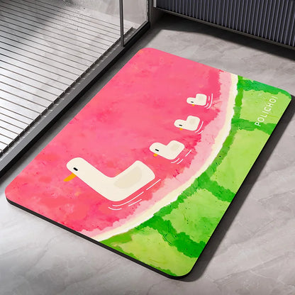 Diatomaceous Earth Bath Mat Bathroom Rug Absorbent Non-slip Floor Foot Mats Quick Dry Shower Carpet Toilet Pad Doormat Washable