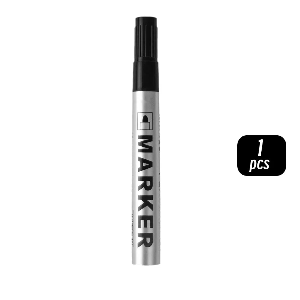 Permanent Paint Marker Pen Waterproof Black Pen for Tire Oily Markers Quick Drying Signature Pen Stationery Supplies