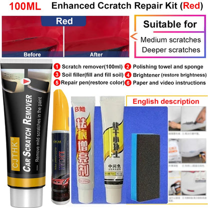 Car Scratch Remover Car Polishing Paste With Sponge Car Body Paint Care Remove Scratch Repair Broken Paint Smooth Car Body