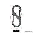10Pcs S Type Mini Keychain Hook Stainless Steel Carabiner With Lock Anti-Theft Outdoor Camping Backpack Buckle Key-Lock Tool