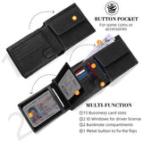 Wallets for Men Multi-functional RFID Blocking Slim Wallet with 15 Credit Card Holders