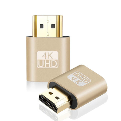 Adaptador de pantalla virtual VGA 4K compatible con HDMI 1.4 DDC EDID, conector ficticio, emulador de pantalla fantasma sin cabeza, placa de bloqueo de tarjeta de video