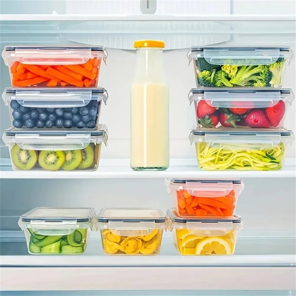 Kitchen Food Containers 12pcs-set,BPA FREE Lunch Box Sugar Cereals Storage Container