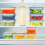 Kitchen Food Containers 12pcs-set,BPA FREE Lunch Box Sugar Cereals Storage Container