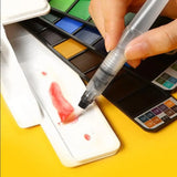 18/24/36/42 Colors Solid Watercolor Paint Set Professional Folding Water Color Pigment Brush Pen for School Art Supplies