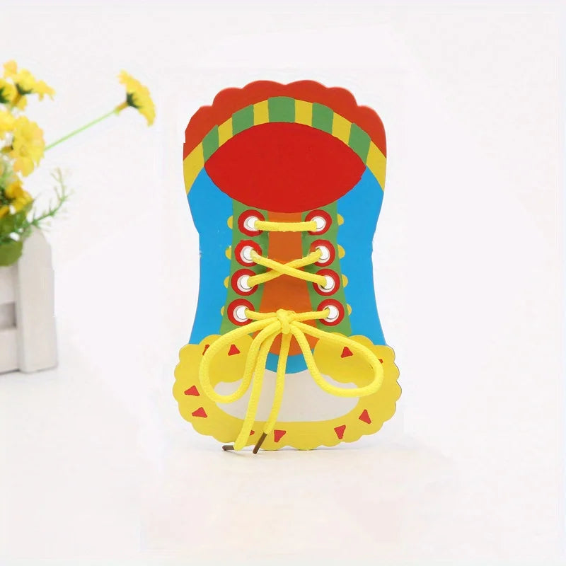 Juguetes educativos tempranos para enhebrar para niños y niñas, para aprender a atarse los cordones, juguete para desarrollar la motricidad fina, educación infantil temprana 