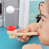 Classic Wooden Game Floating Ball Blow Pipe & Balls Blowing Toys Training Lung Capacity Montessori Early Learning Fun