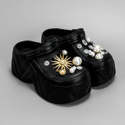 Women's Slippers 9CM High Platform Garden Fashion Clogs Shoes Women's Slippers Thick Bottom EVA Sandals Summer Girls Slippers