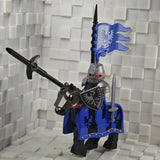 New Medieval Knights Red Lion Black Eagle Castle Soldier Green Dragon Action Figures Cavalry Building Block Military Toy Gifts