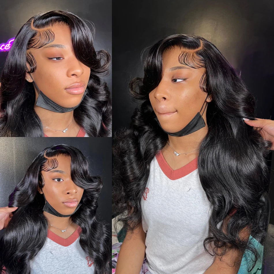 Peruca lace frontal cabelo humano ondulado - alta densidade 250%