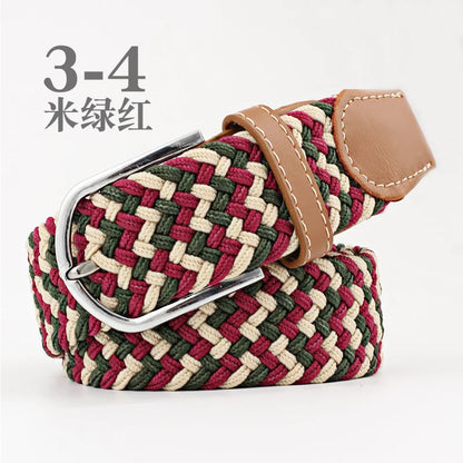 Stretch Woven Belt Unisex Canvas Belts Fashion Casual Student Belt Women Cinturon Male Waistband 105cm