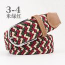 Stretch Woven Belt Unisex Canvas Belts Fashion Casual Student Belt Women Cinturon Male Waistband 105cm