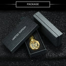 Forsining Square Skeleton Mechanical Watches Luxury Engraved Movement Retro Automatic Watch for Men Steel Strap Luminous Hands