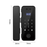 3D Face Recognition Smart Lock Infrared Sensor Tuya APP WIFI Biometric Electronic Fingerprint Unlock Glass Door Lock Office Door