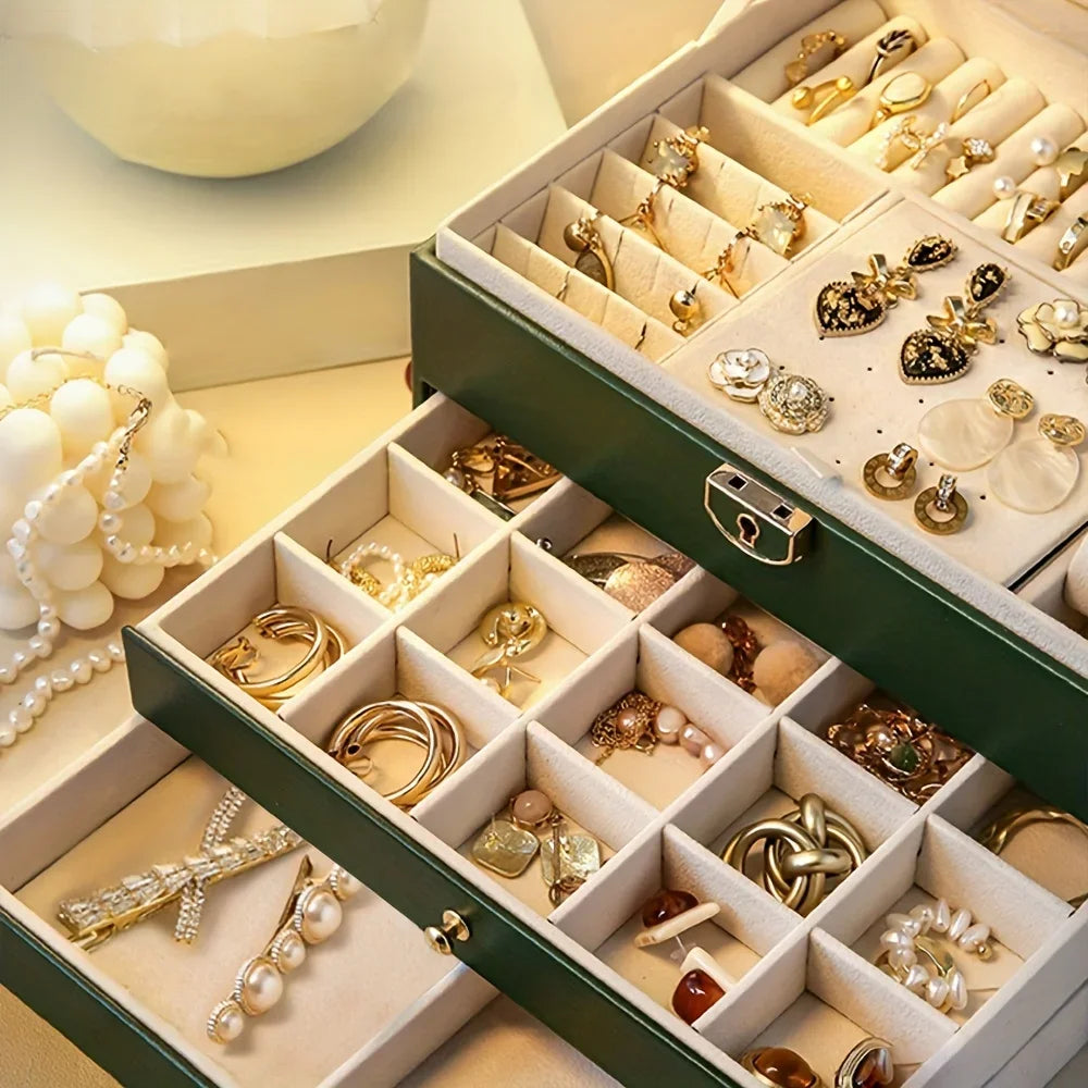 1 caja de almacenamiento de joyas, caja de almacenamiento de joyas para collares y pendientes, opción Ideal para regalos
