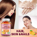 Hair, Skin & Nails Gummy Vitamins - Contains Biotin, Collagen - Promotes Hair Growth, Nourishes Skin, Strengthens NailsSupplemen