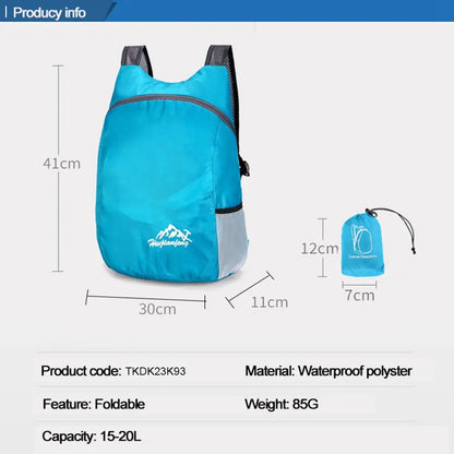 Outdoor Ultralight Nano Waterproof Lightweight Packable Backpack Folding Handy Bag Men Women Daypacks Travel Daypack