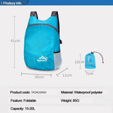 Outdoor Ultralight Nano Waterproof Lightweight Packable Backpack Folding Handy Bag Men Women Daypacks Travel Daypack