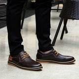 Men Oxfords Genuine Leather Dress Shoes Brogue Lace Up Italian Mens Casual Shoes Luxury Brand Moccasins Loafers Plus Size 38-48
