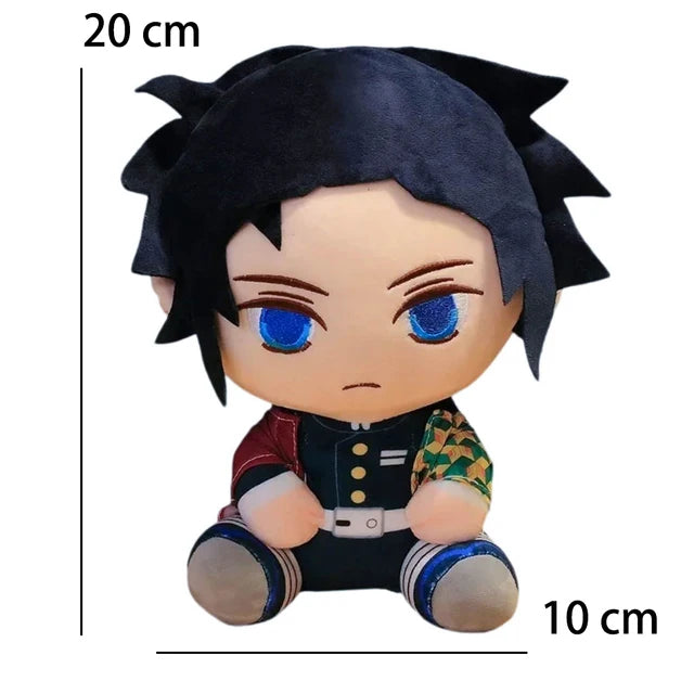 Q Version Demon Slayer Anime Plush Doll, Cute Puppet, Kawaii Toy, Cool Doll, Room Decoration, Kids Birthday Gifts, Fan, 20cm 