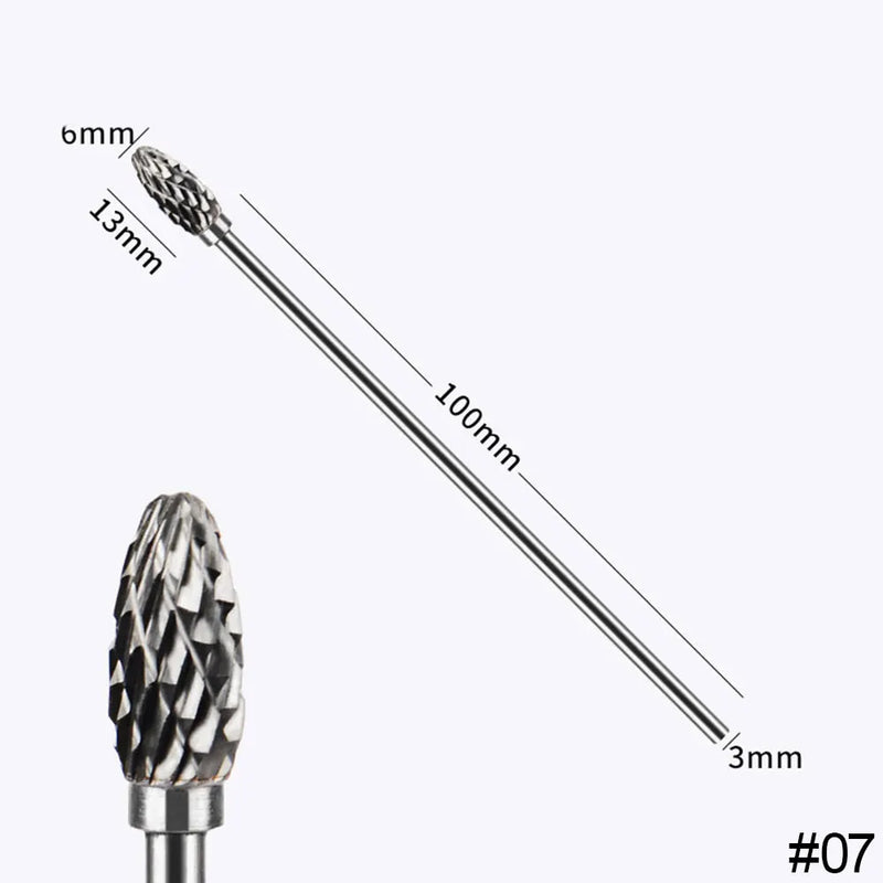 Extra Long 100mm Rotary Rasp File Carving Grinder Abrasive Tools Carbide Burr Alloy Bits Milling Cutter Drill For Metal Wook