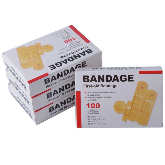 100pcs/set Waterproof Breathable Adhesive Plaster Hemostasis Wound Sticker Dressing Band Aid for Children
