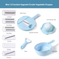 12PCS New Kitchen Multi-functional Nine-in-one Vegetable Cutter Grater Potato Radish Shredder Vegetable Cutter Salad Utensils