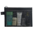 Portable Large Capacity Mesh Cosmetic Bag Zipper Bag Pencil Cases Storage Toiletry Bag Transparent Square Bag Makeup Bag Ladies