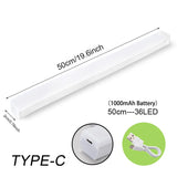 Luz LED Noturna Sem Fio com Sensor de Movimento e Recarregamento Tipo C – Iluminação para Armários, Guarda-roupas, Escadas e Cozinha
