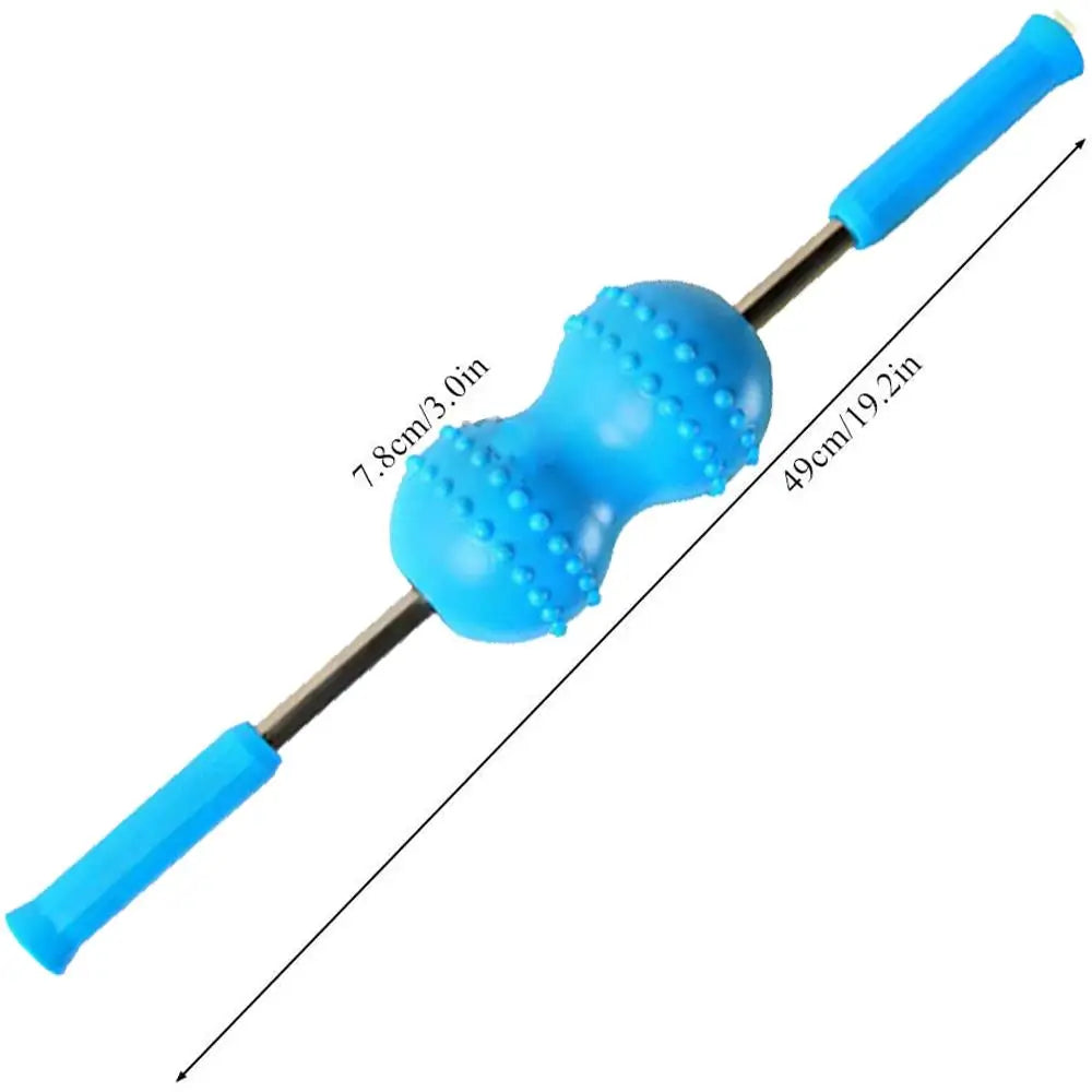 Double Ball Massage Roll Stick Back Pushing Massager Rollers Relaxing Muscle Massage Balls Easy Carry and Storage