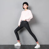 2023 Mujeres Jeans Térmicos Invierno Nieve Cálido Felpa Elástico Jeans Señora Skinny Espesar Polar Denim Pantalones Largos Retro Lápiz Pantalones