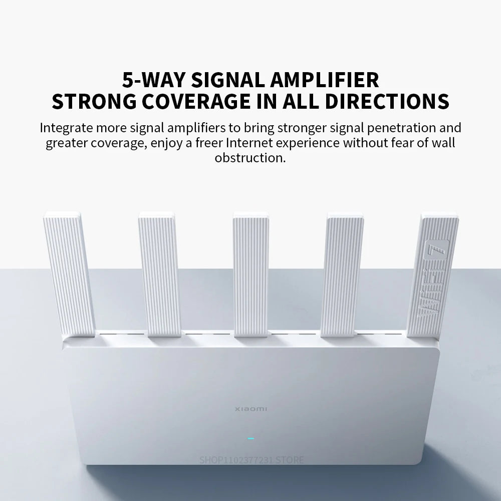 Nuevo enrutador Xiaomi BE5000 Wi-Fi 7 de 2,4/5 GHz, malla de doble frecuencia, puerto de red de alta velocidad de 2,5 G, amplificador de señal IPTV OFDMA Mi Home